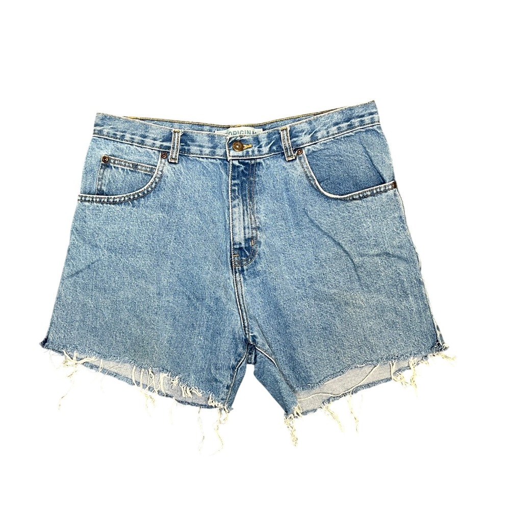 Faded Glory Denim Cut-Off Shorts Mens Unisex 34 Blue Frayed 90s Grunge‎ Festival